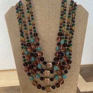 Talbots Multi-Strand Beaded Necklace